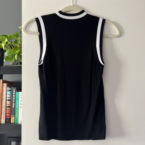 Rag & Bone Women's Black and White Priya Crewneck Knit-Tank - Picture 3 of 5